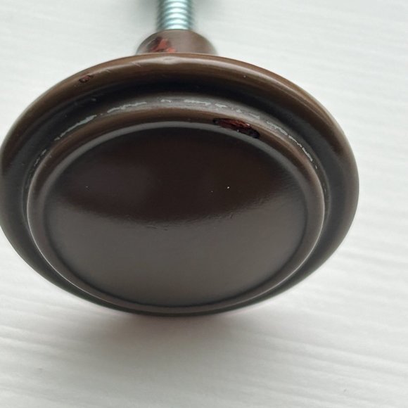 Door Cabinet Drawer Knobs Bronze Brown Metal Plastic 1 1/4" - Picture 8 of 8